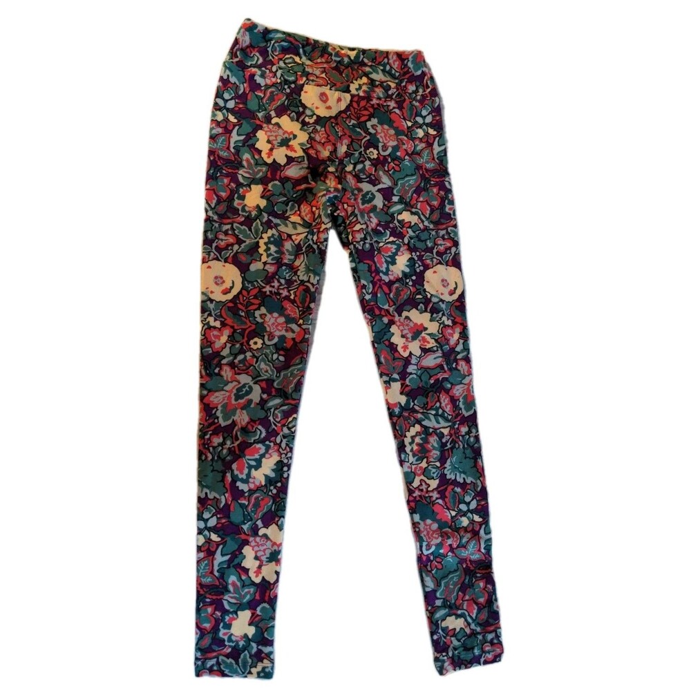 LuLaRoe Leggings Women's One Size OS (sizes 2-10) Soft Multicolor Floral NWOT